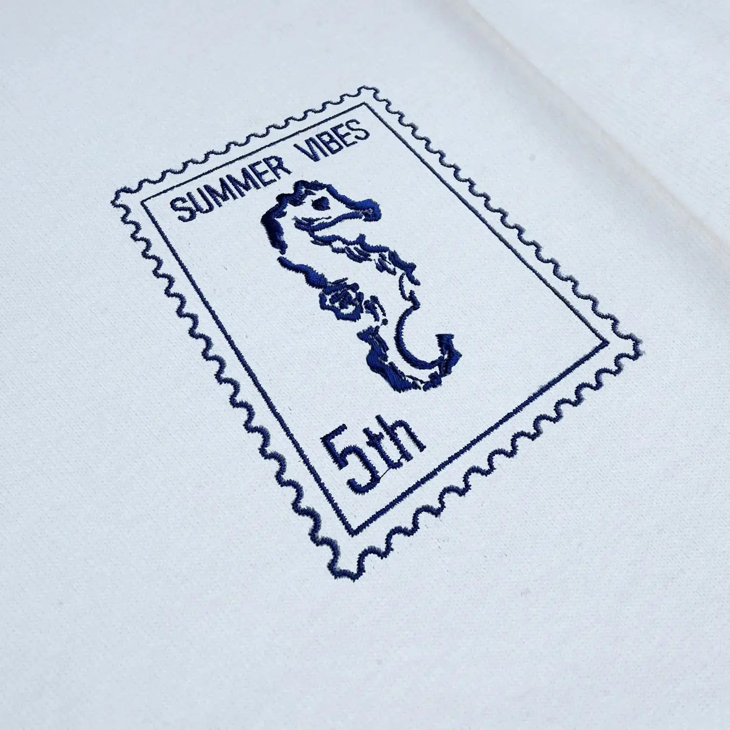 Seahorse - Summer Vibes 5th - Unisex Oversized T-Shirt - White Freddyezgy