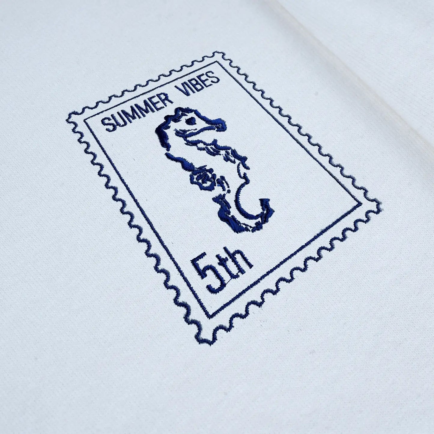 Seahorse - Summer Vibes 5th - Unisex Oversized T-Shirt - White Freddyezgy