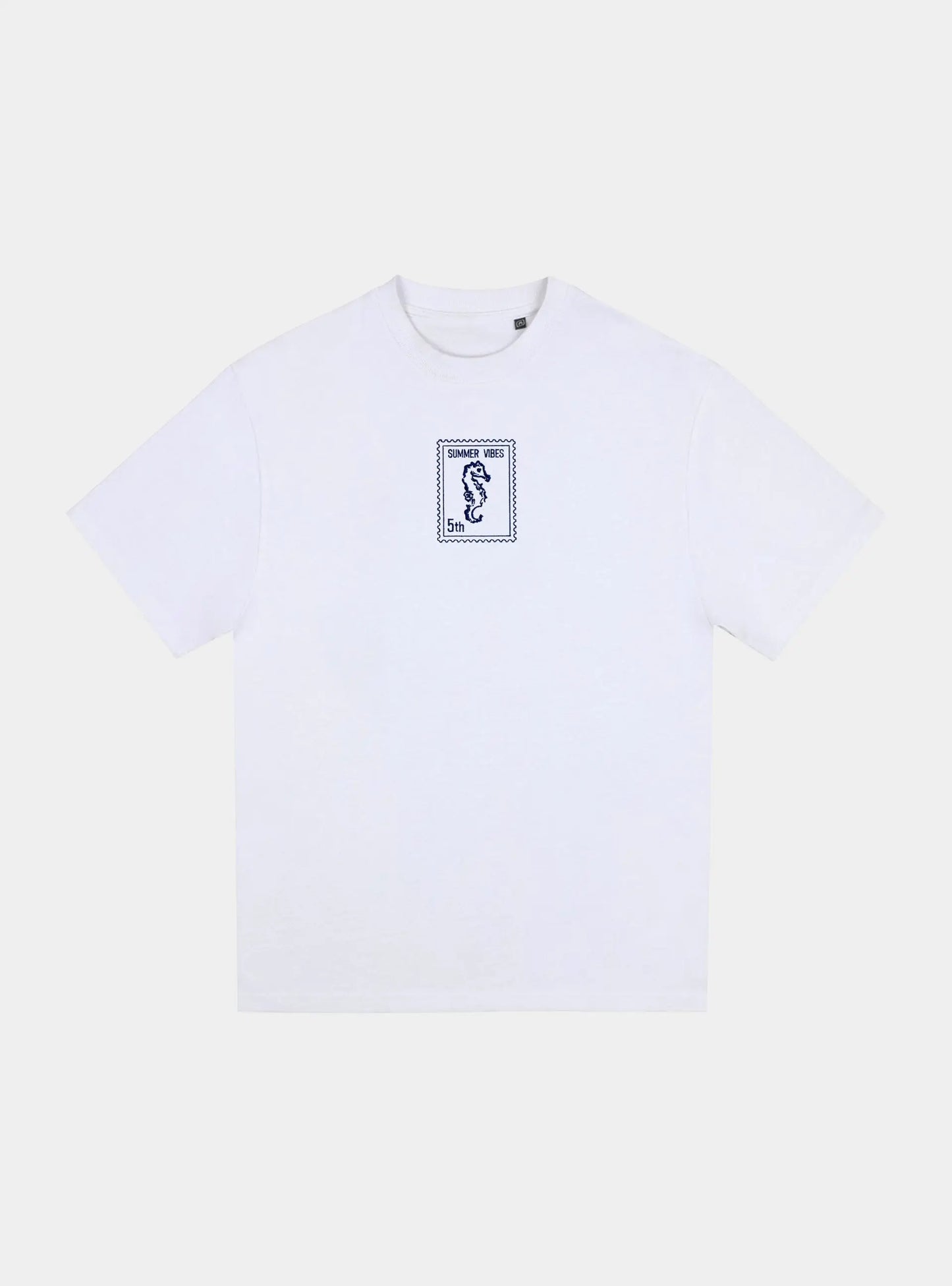 Seahorse - Summer Vibes 5th - Unisex Oversized T-Shirt - White Freddyezgy