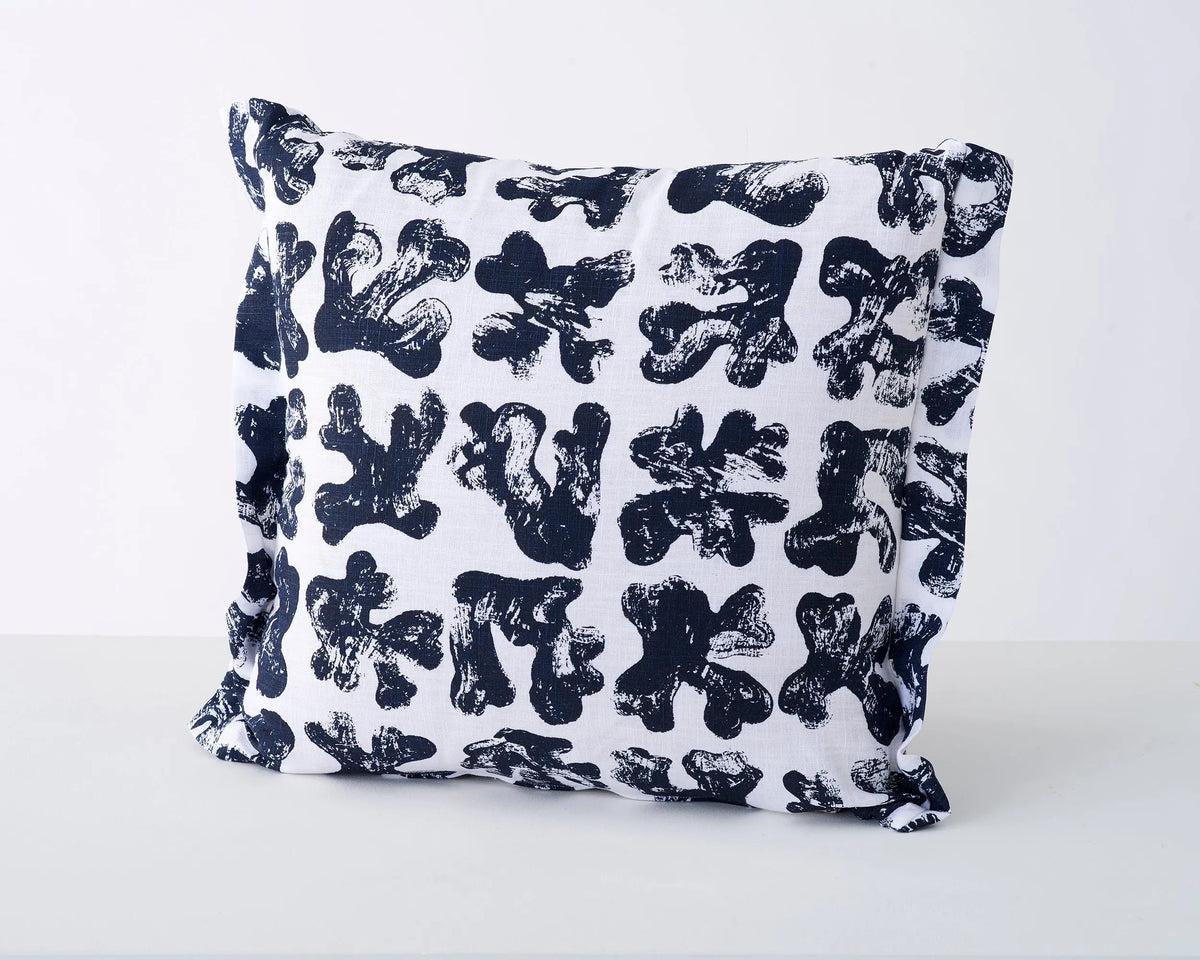 Seaweed Cushion | Deep Navy Stoff Studios