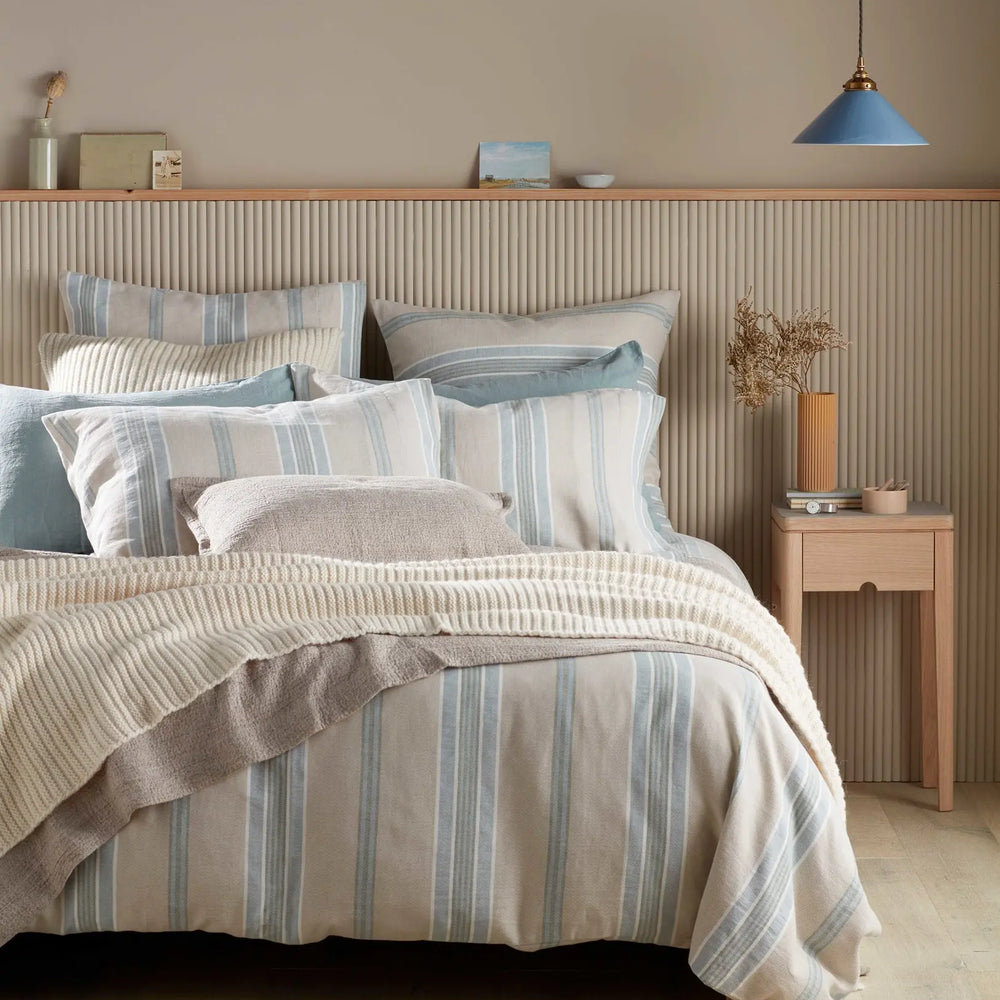 Selsey Stripe Cotton Linen Duvet Cover The Secret Linen Store