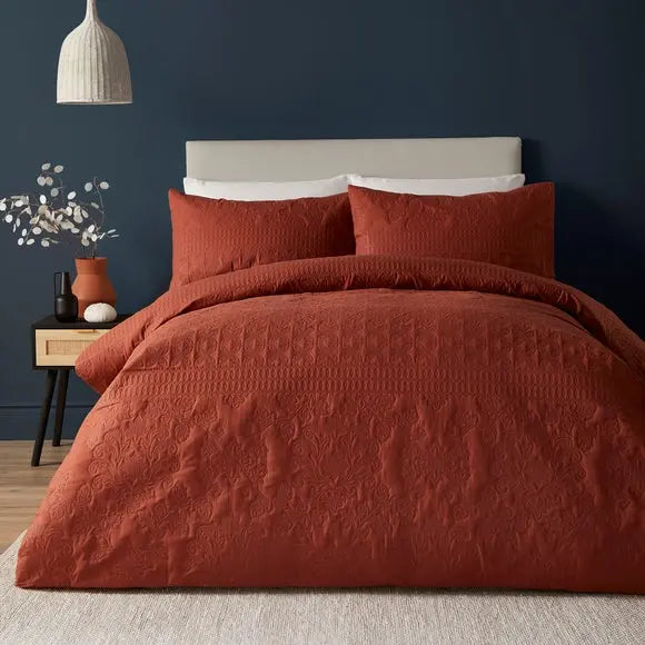 Serene Avery Stripe Duvet Cover and Pillowcase Set Dunelm