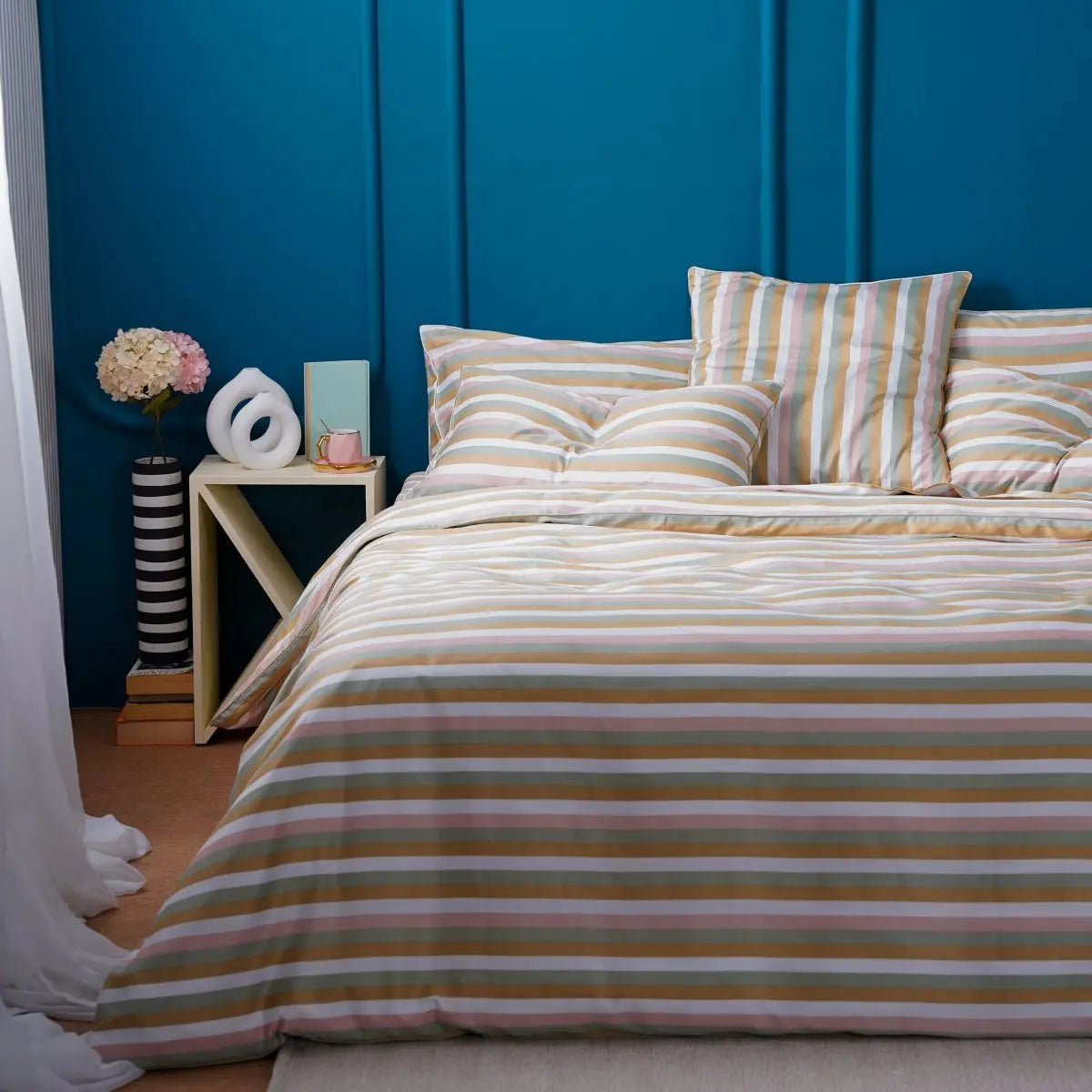 Serene Stripe Ella Cotton Bedding SHEET STORY
