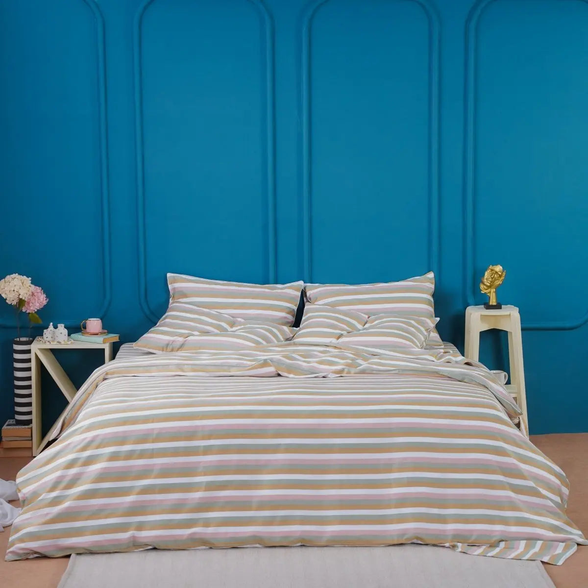 Serene Stripe Ella Cotton Bedding SHEET STORY