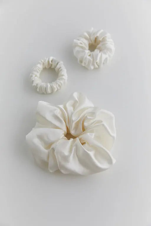 Set of 3 Silk Scrunchies Trio 'Ladies First' TEYA