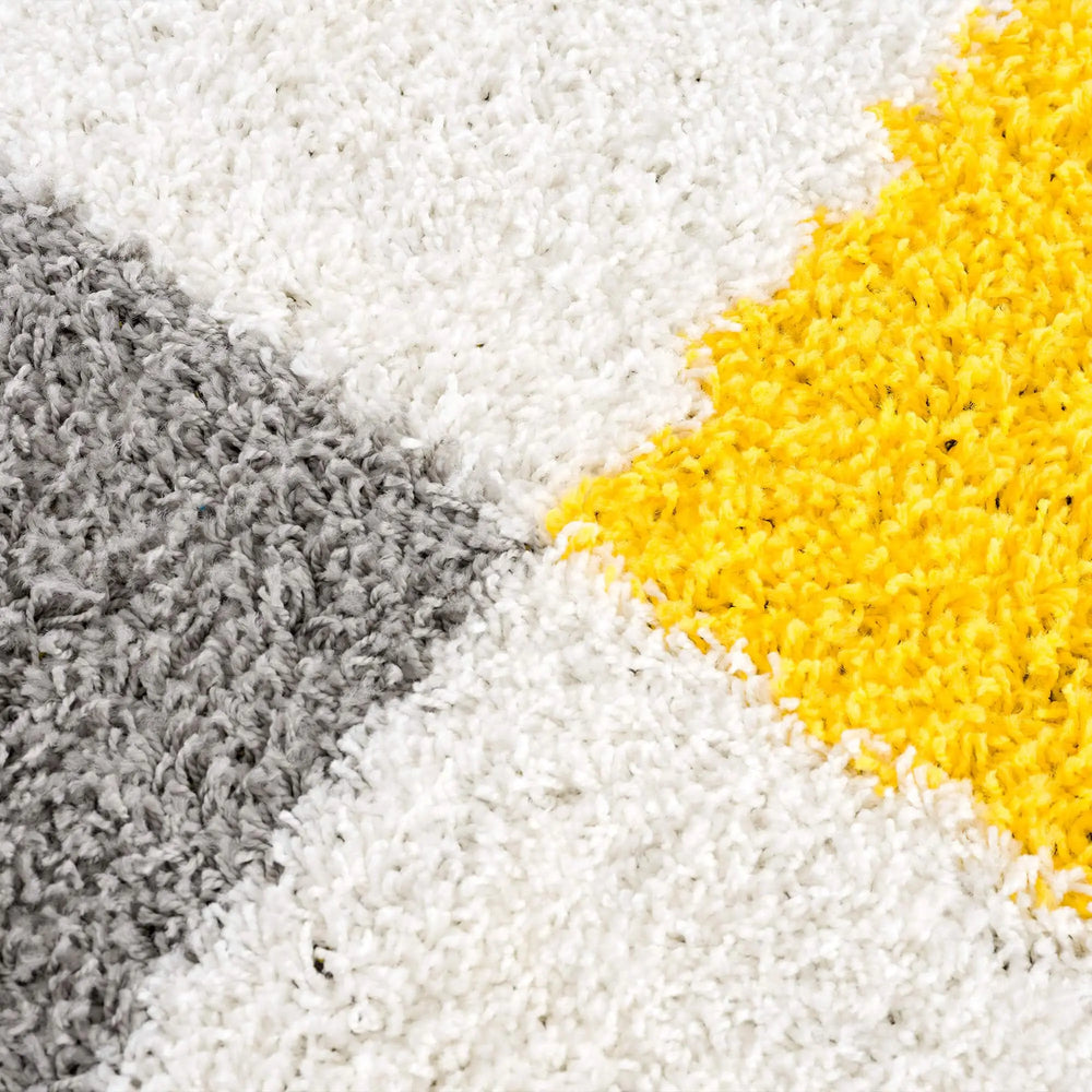 Shaggy Collection Yellow Shaggy Rugs | 381Y The Rugs