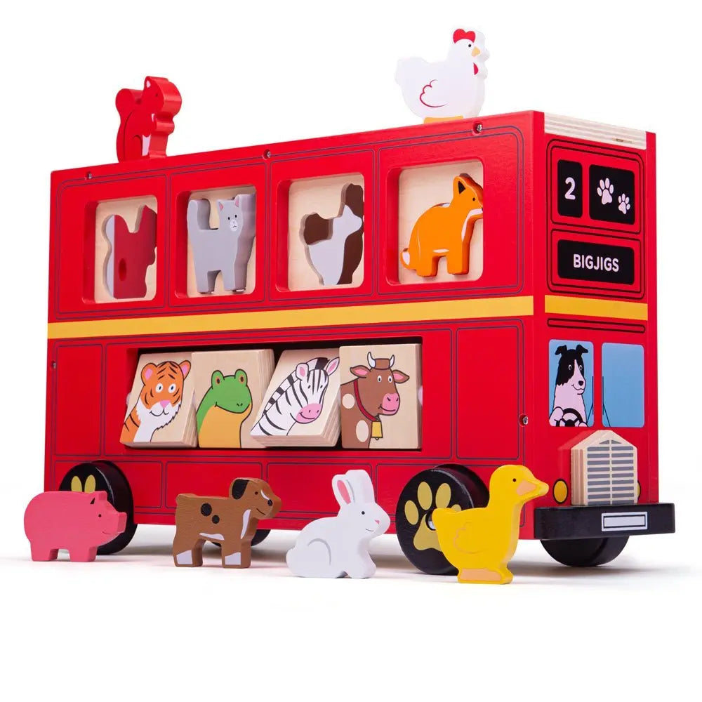 Shape Sorter Bus Toy Toby Tiger