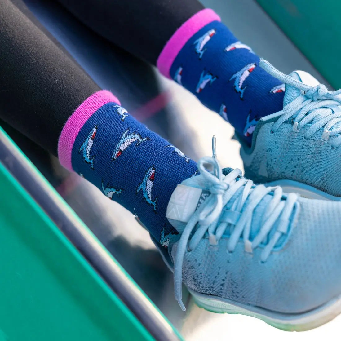 Sharks Matching Bamboo Socks (Adult & Child) Swole Panda