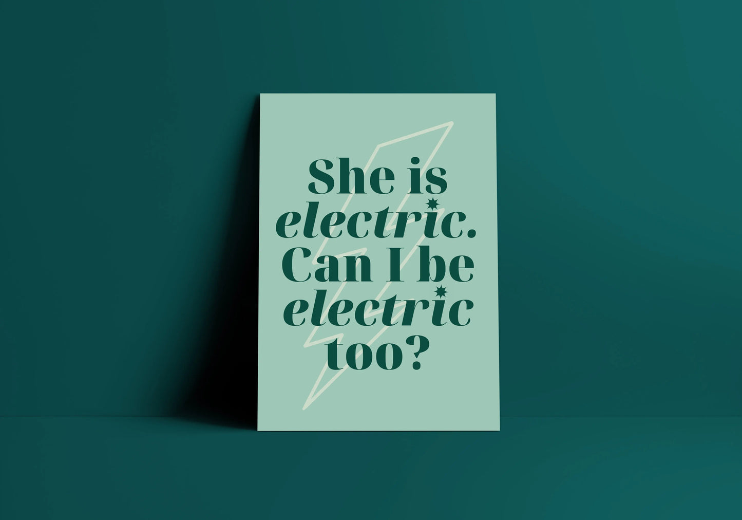 She's Electric (Oasis inspired) A4 Lyric Art Print whowhatclaireart