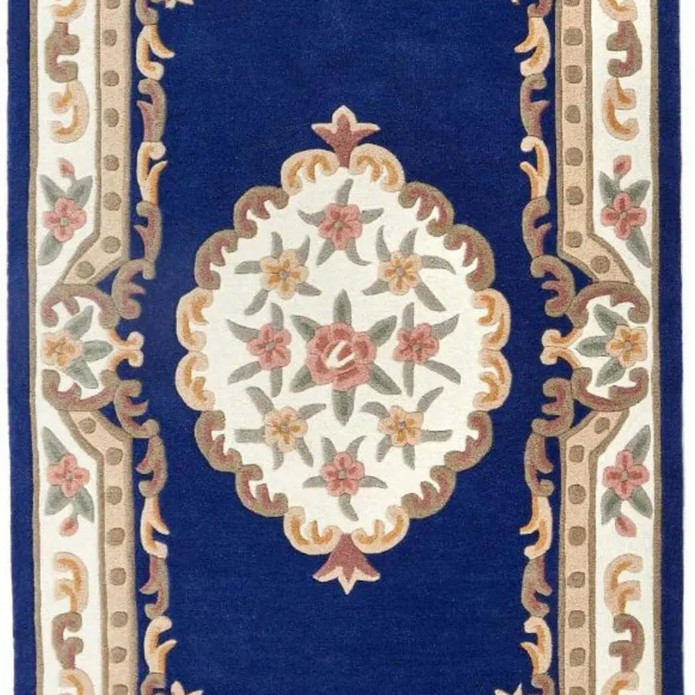 Shensi Navy Medallion Rug The Rugs