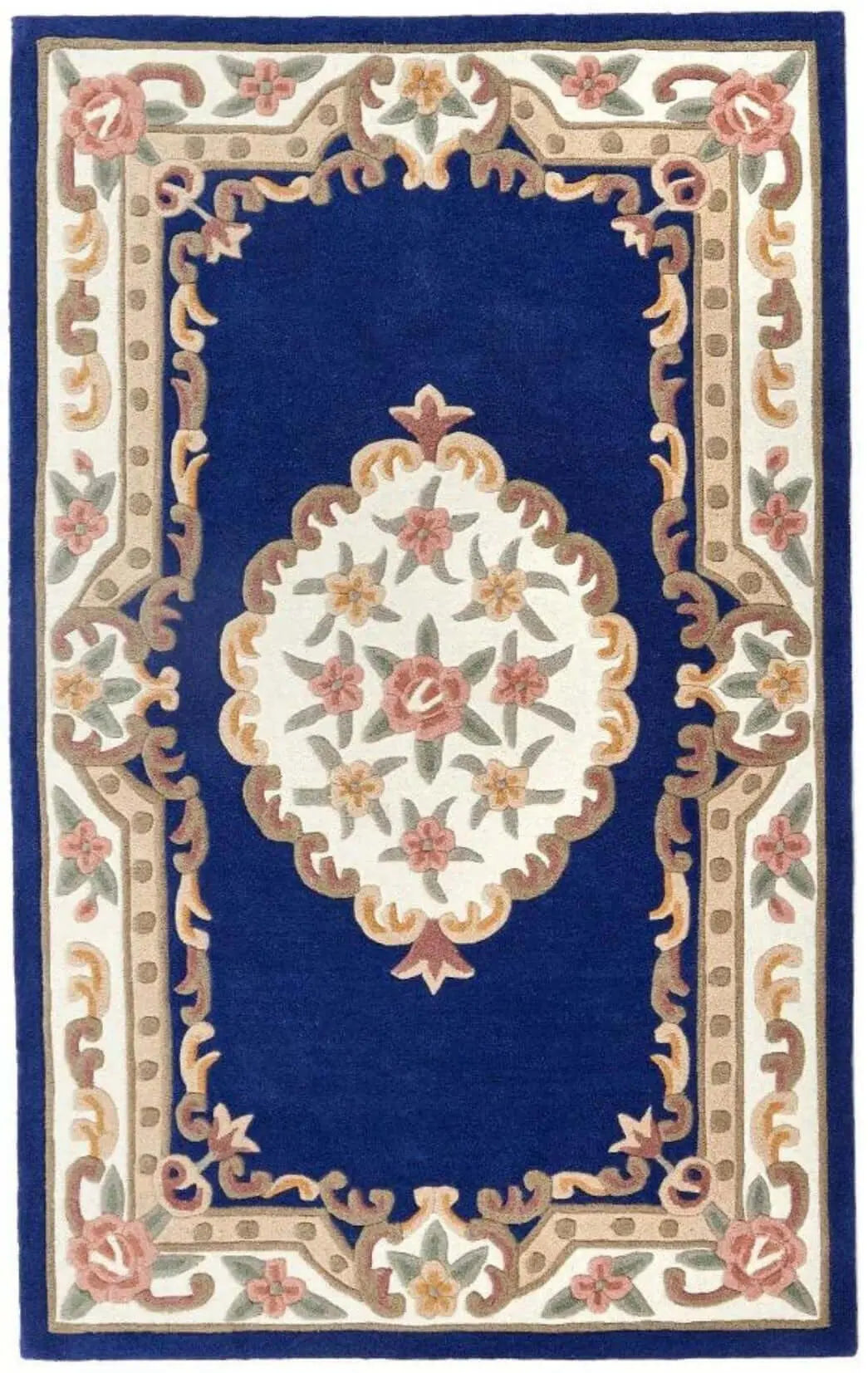 Shensi Navy Medallion Rug The Rugs