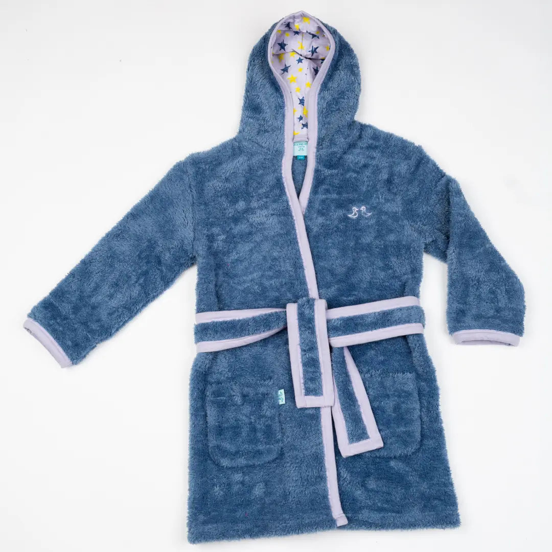 Shining Stars Print Dressing Gown Navy Luca and Rosa