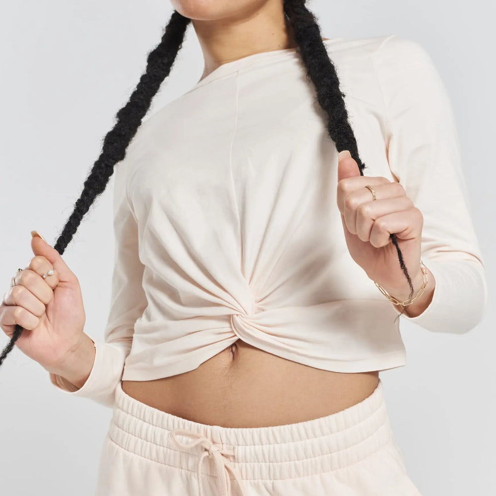 Shobu Ethical-Cotton Twist-Front Top - Shoreline Peach Peachaus