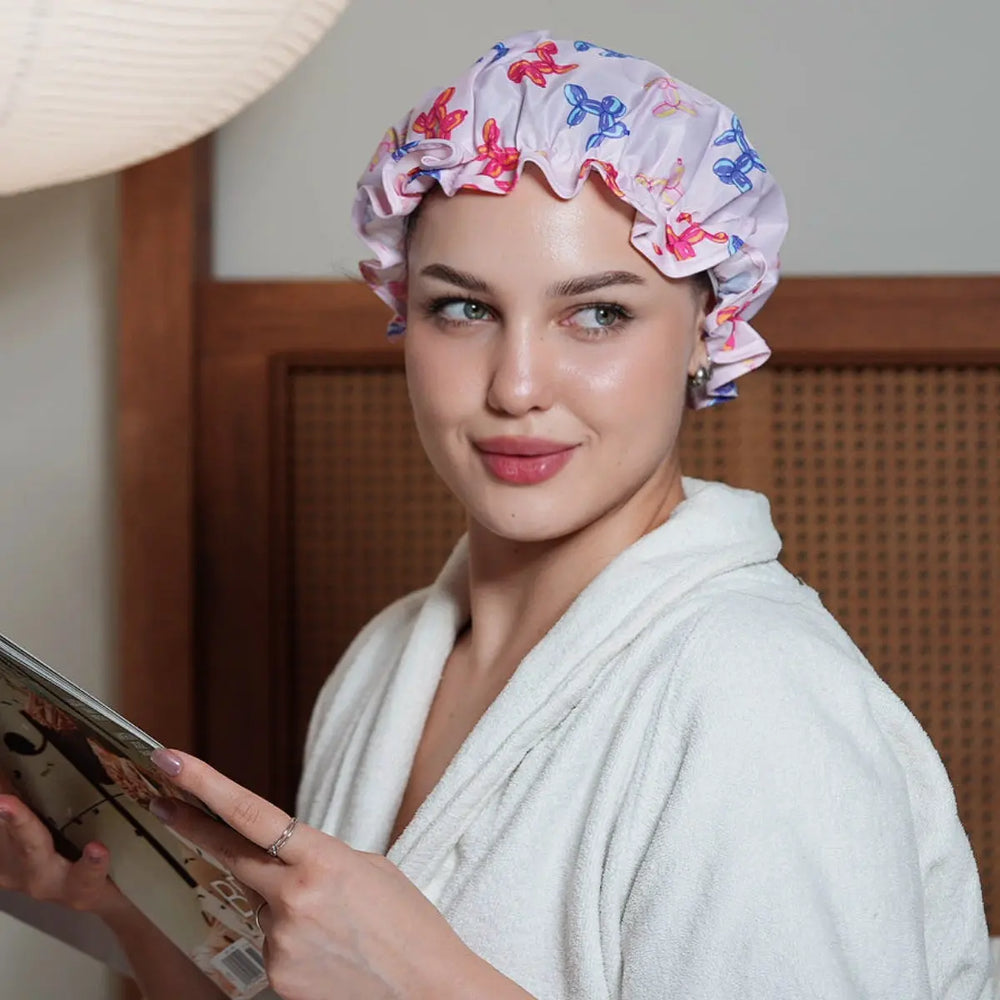 Shower Cap - Bubble Pup Print SMUG