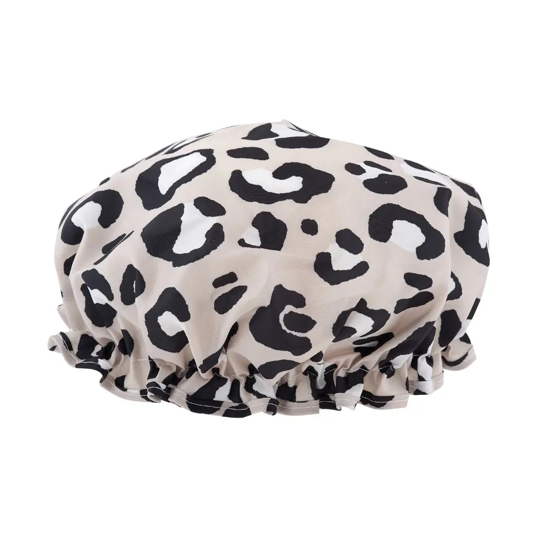 Shower Cap - Grey Leopard Print SMUG