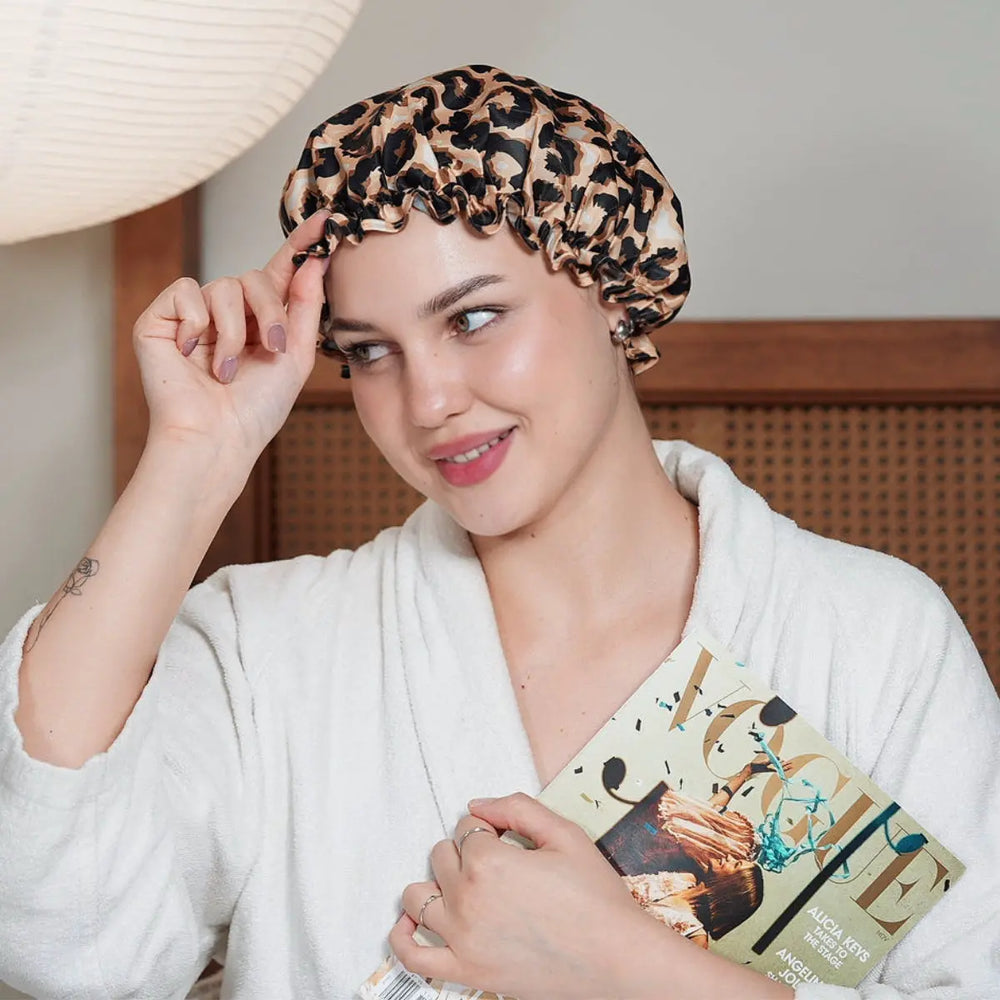 Shower Cap - Leopard Print SMUG