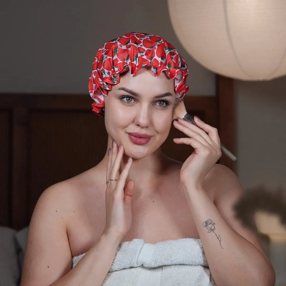 Shower Cap - Strawberry Print SMUG