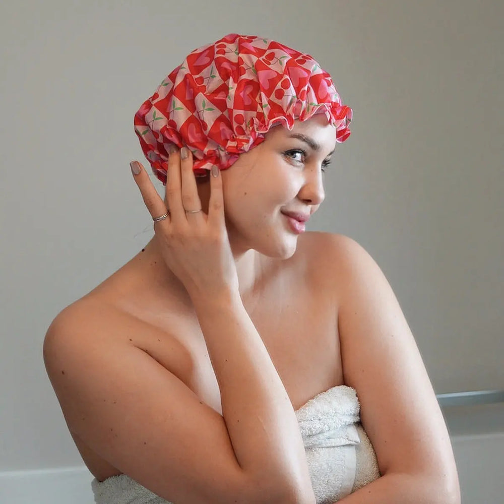 Shower Cap - Sweet Cherry Print SMUG