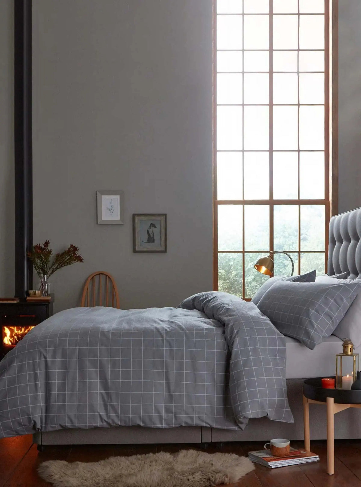 Brushed Check Duvet Set