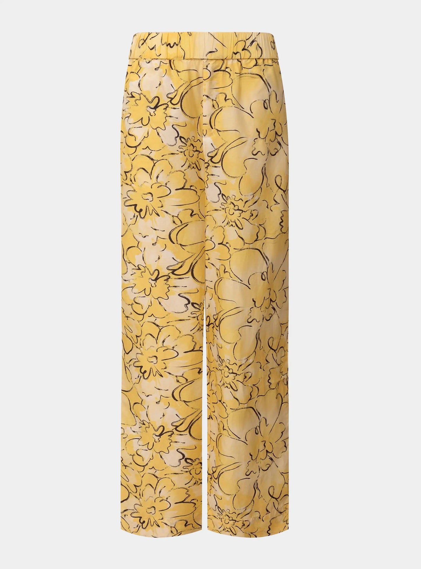 Silk Cotton Pants Yellow Flowers NOKAYA