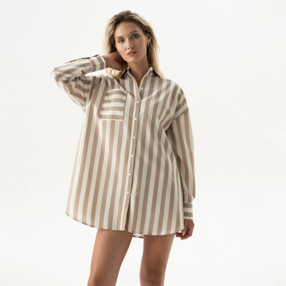 Silk Cotton Shirt Oat Milk NOKAYA