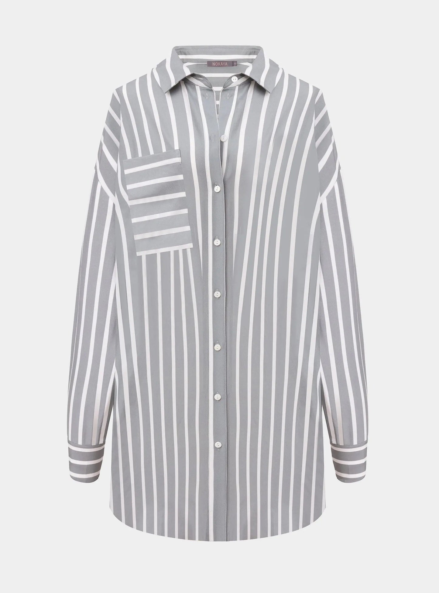 Silk Cotton Shirt Quiet Gray NOKAYA