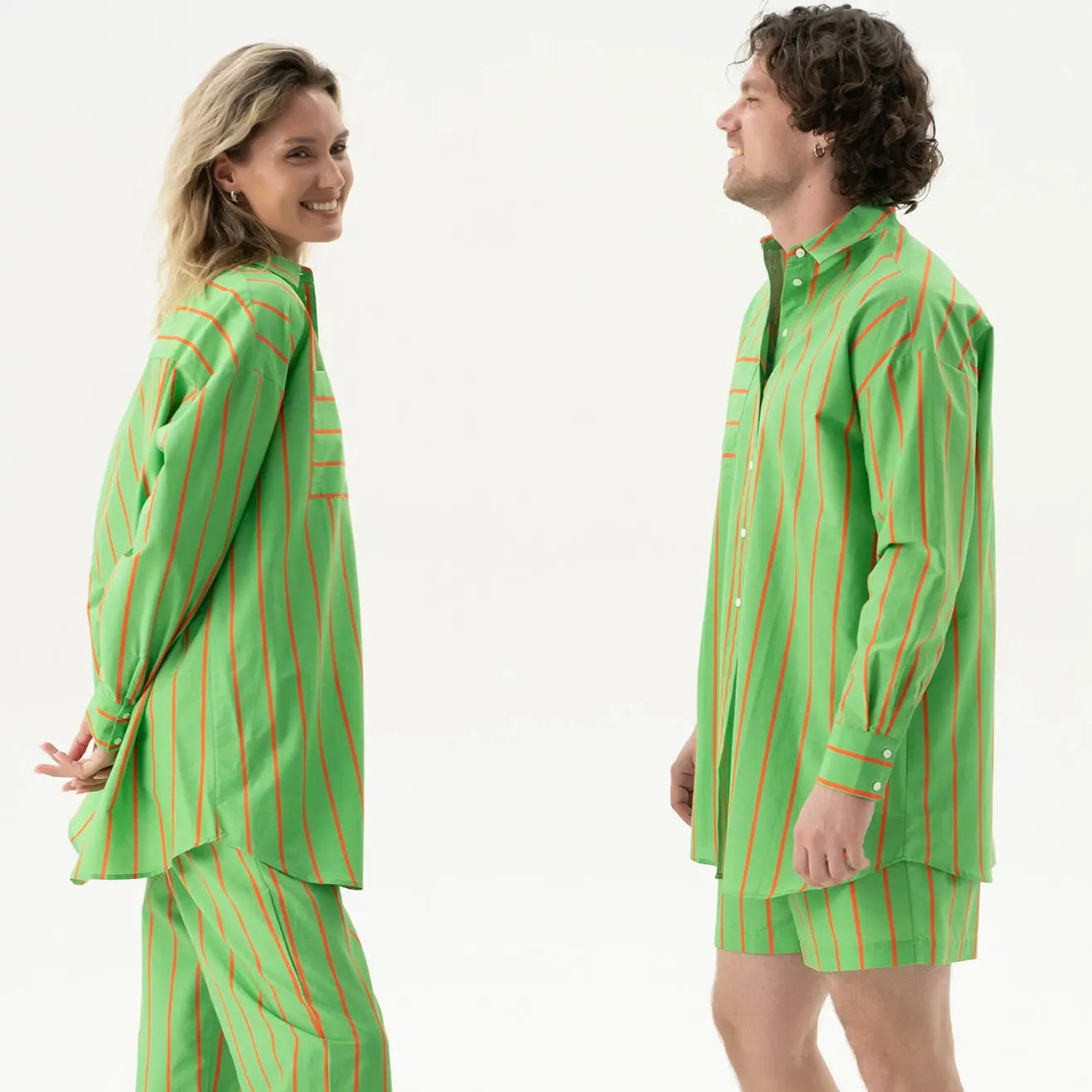 Silk Cotton Shirt Retro Green NOKAYA