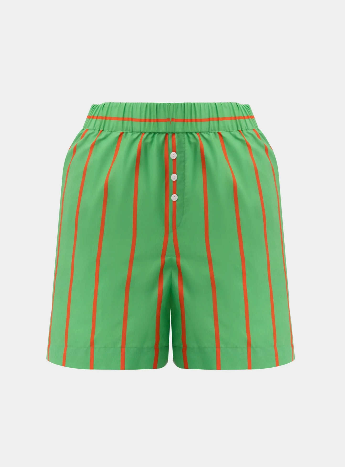 Silk Cotton Shorts Retro Green NOKAYA