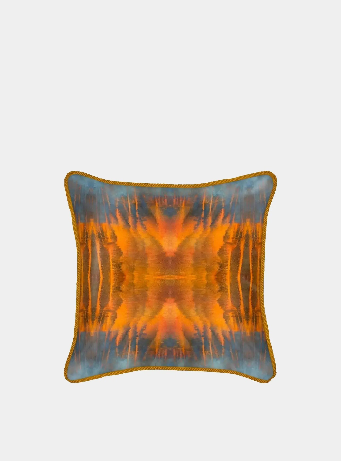 Silk Cushion - Blue Orange Water Long Studio Design