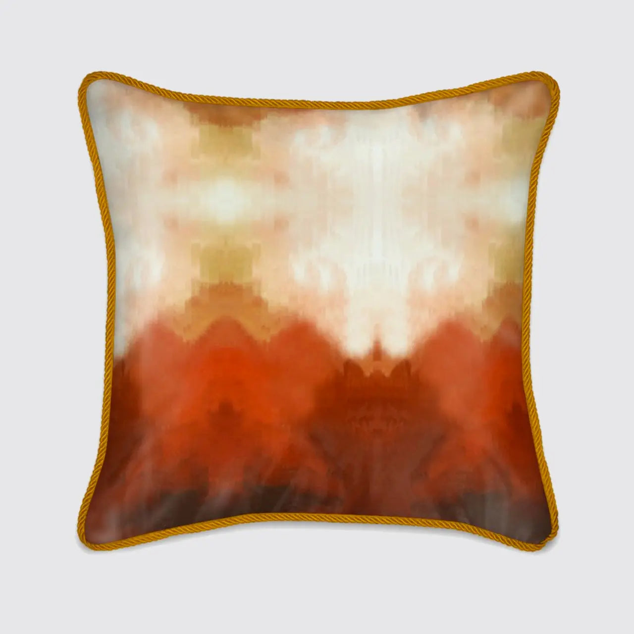 Silk Cushion - Orange Clouds Long Studio Design