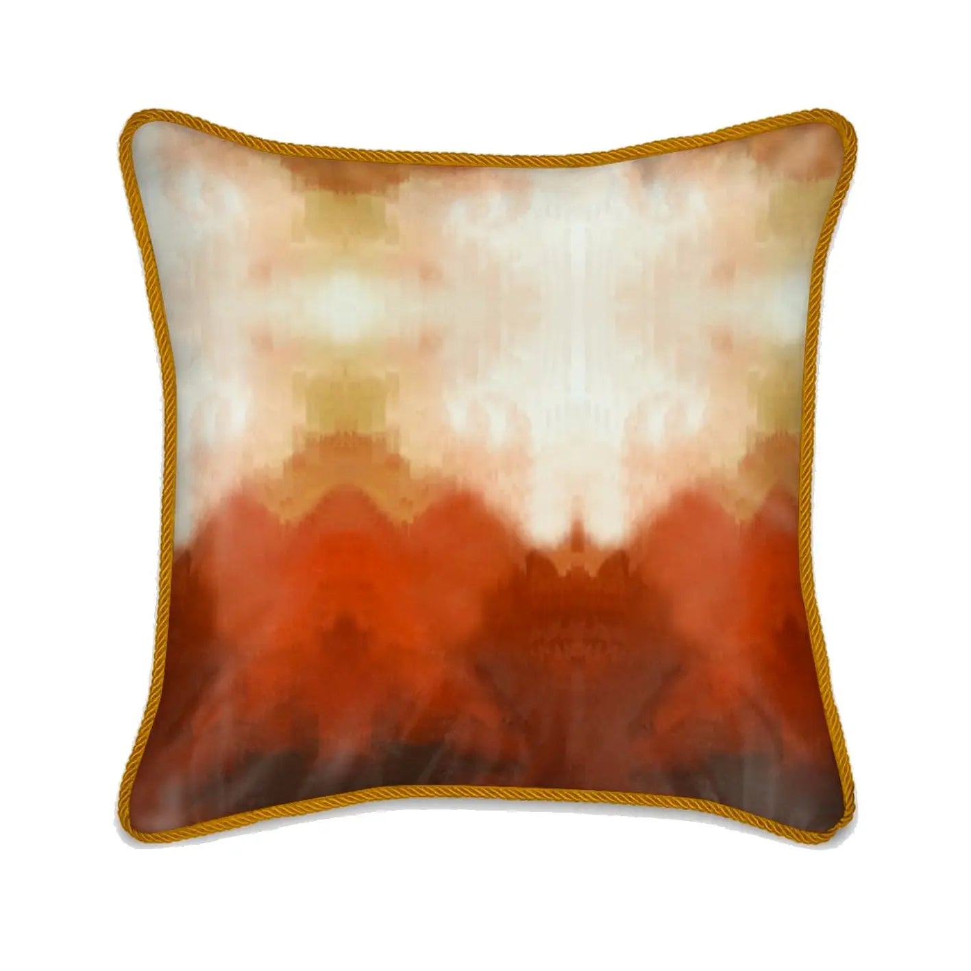 Silk Cushion - Orange Clouds Long Studio Design