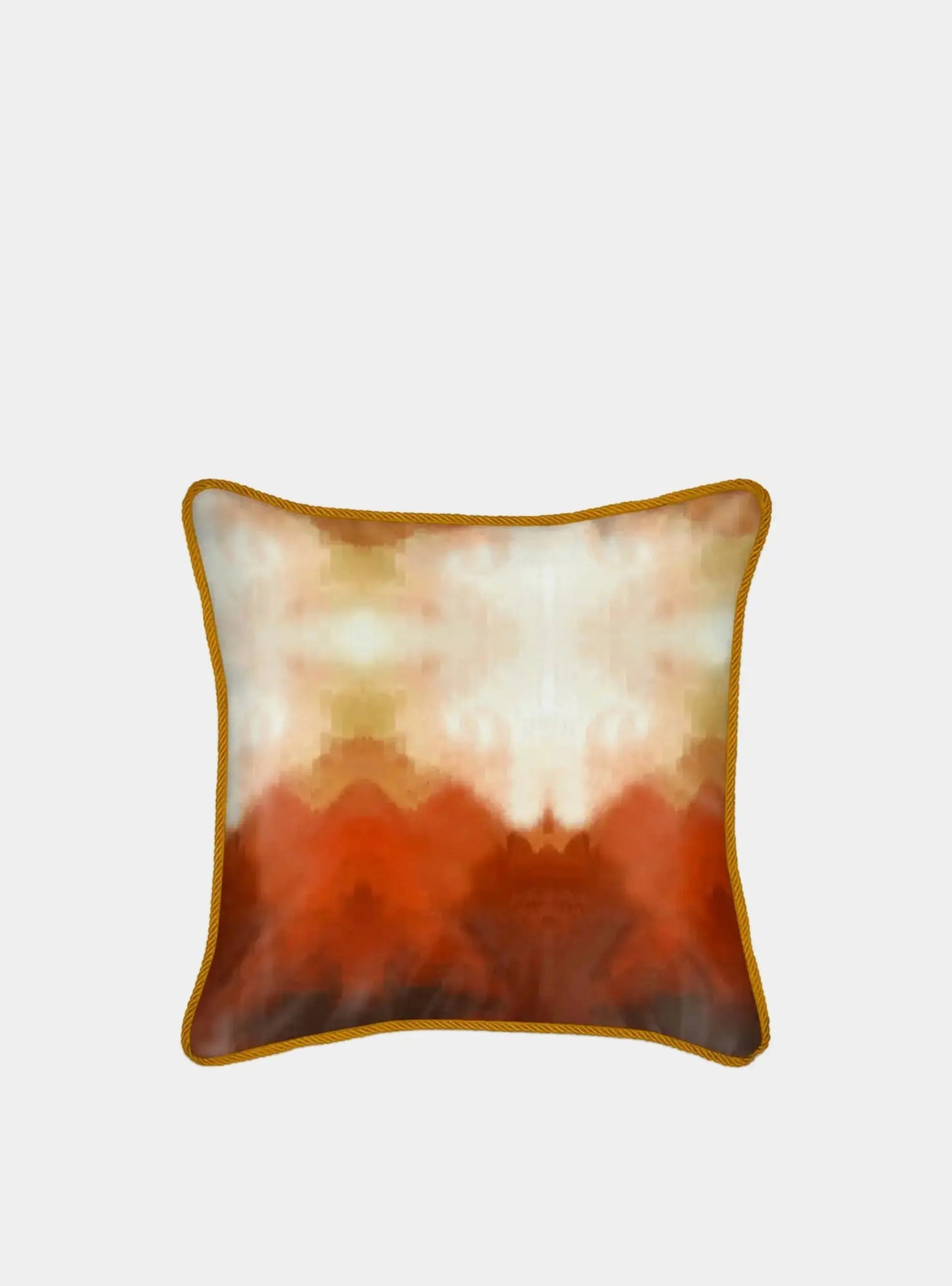 Silk Cushion - Orange Clouds Long Studio Design