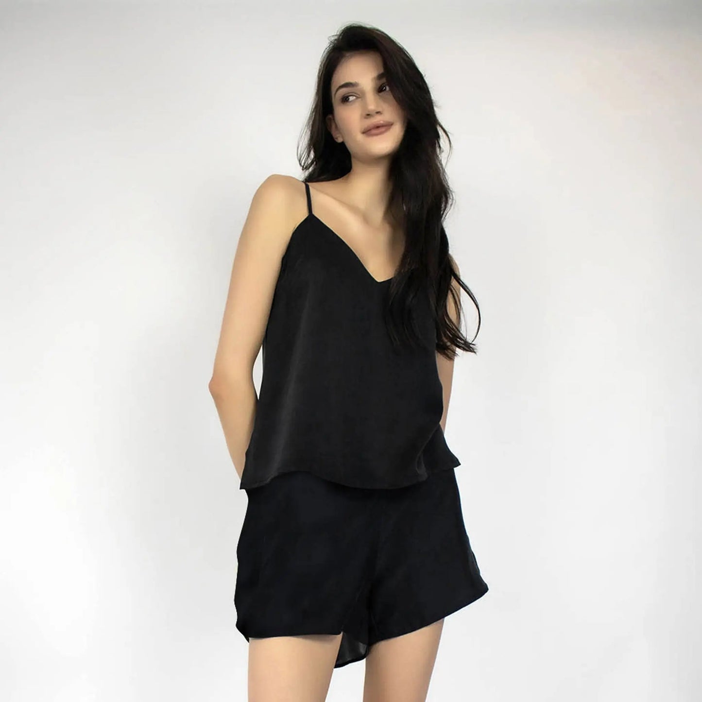 Silk Dreamscape Camisole Black NOKAYA