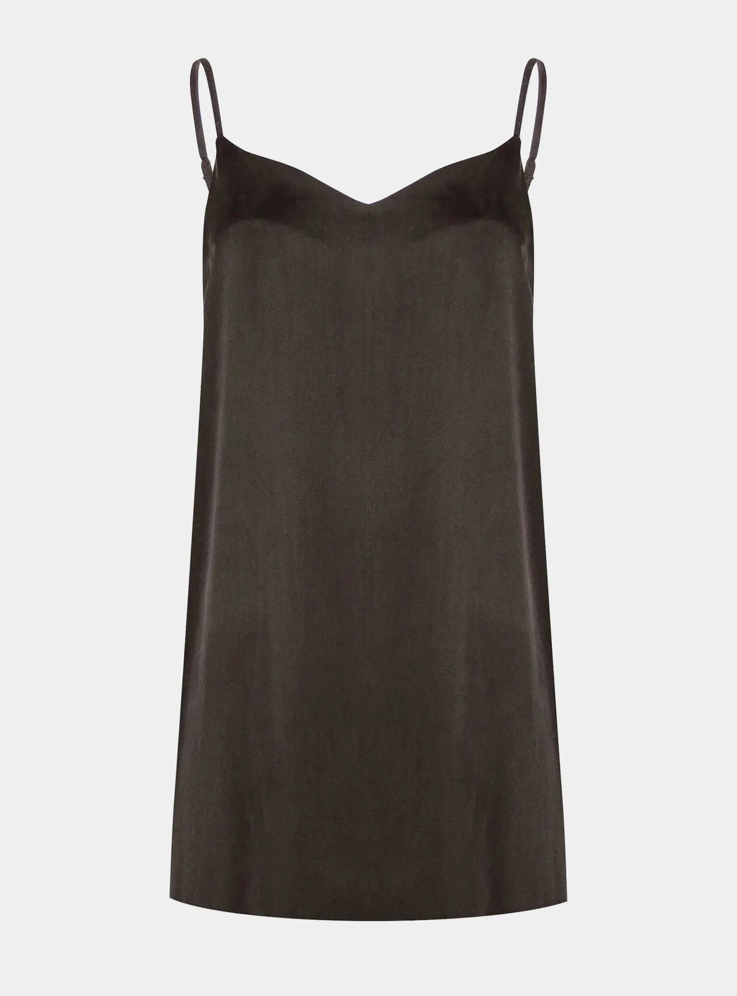Silk Dreamscape Long Slip Dress Black NOKAYA