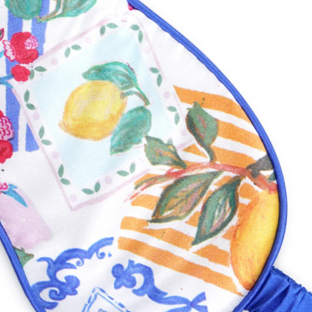 Silk Eye Mask  / "Amalfi" Jessica Russell Flint