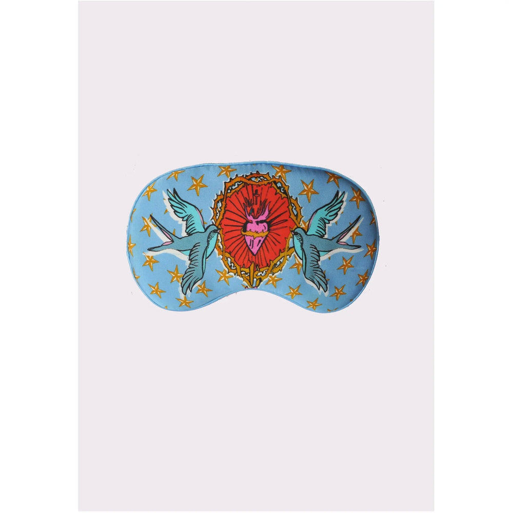 Silk Eye Mask ''Lucy & the Swallows'' Jessica Russell Flint