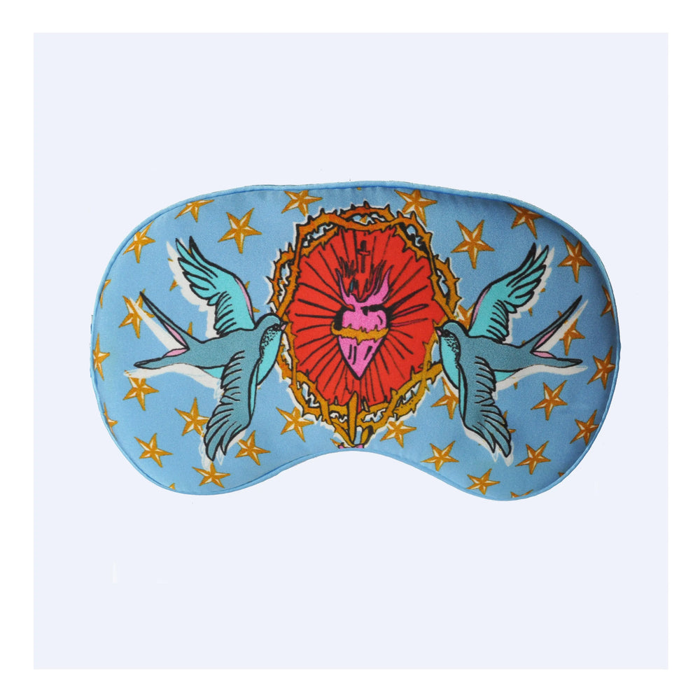 Silk Eye Mask ''Lucy & the Swallows'' Jessica Russell Flint