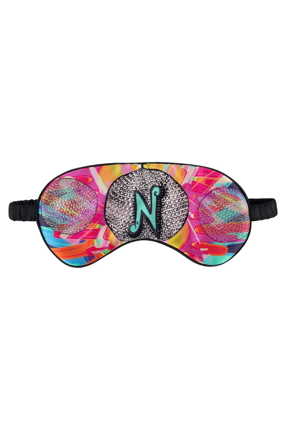 Silk Eye Mask / "N for Nightlife" Jessica Russell Flint