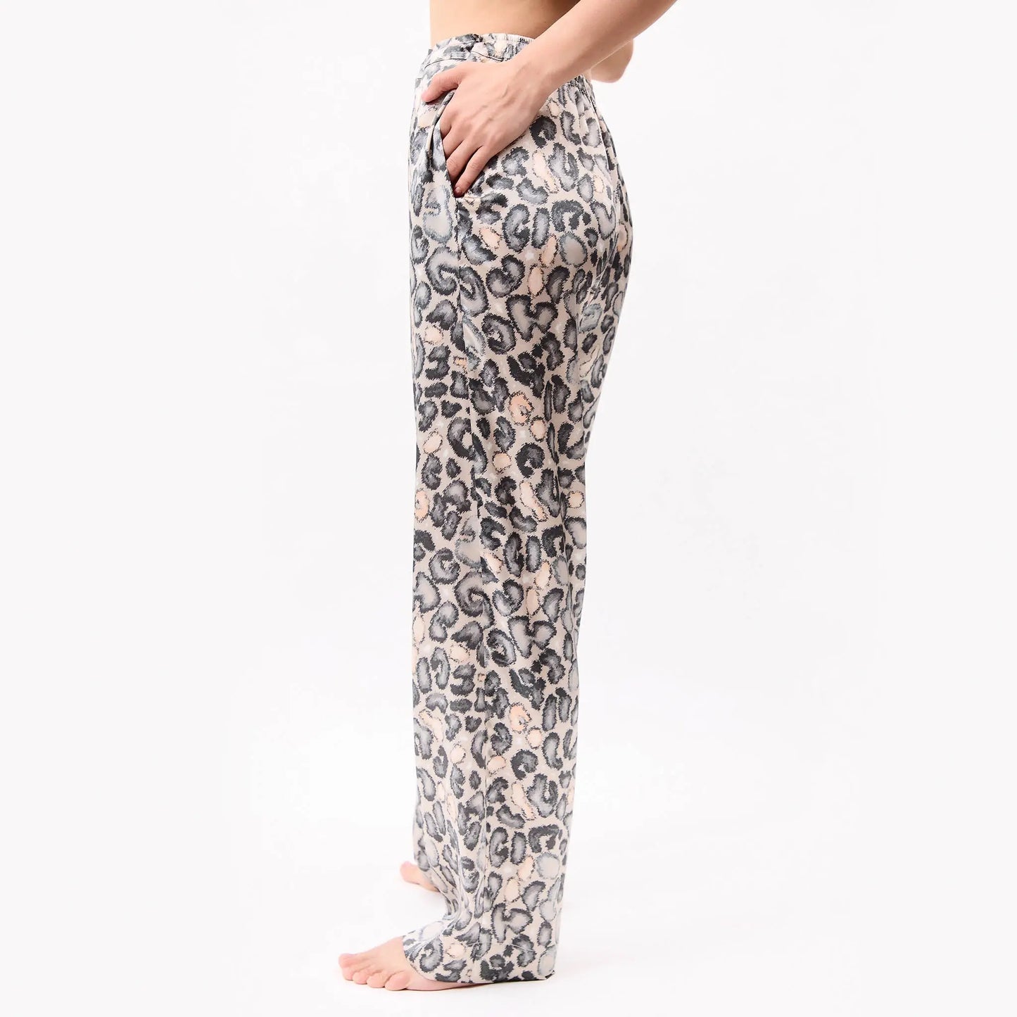 Silk Pants Animal Print NOKAYA
