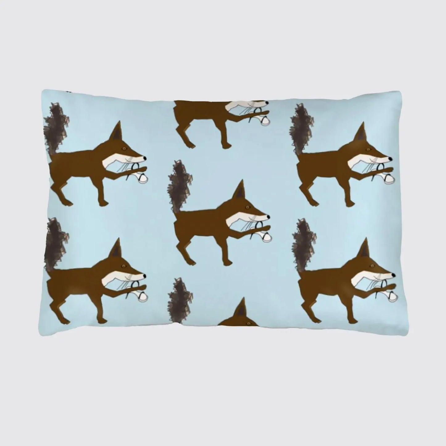 Silk Pillowcase For Children - Foxy The Fox Long Studio Design