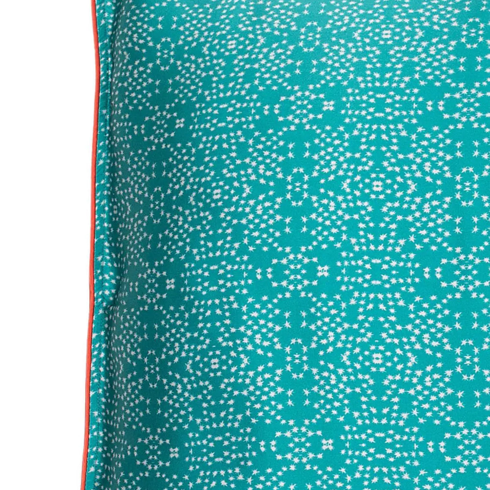 Silk Pillowcase / "Teal Stars" Jessica Russell Flint