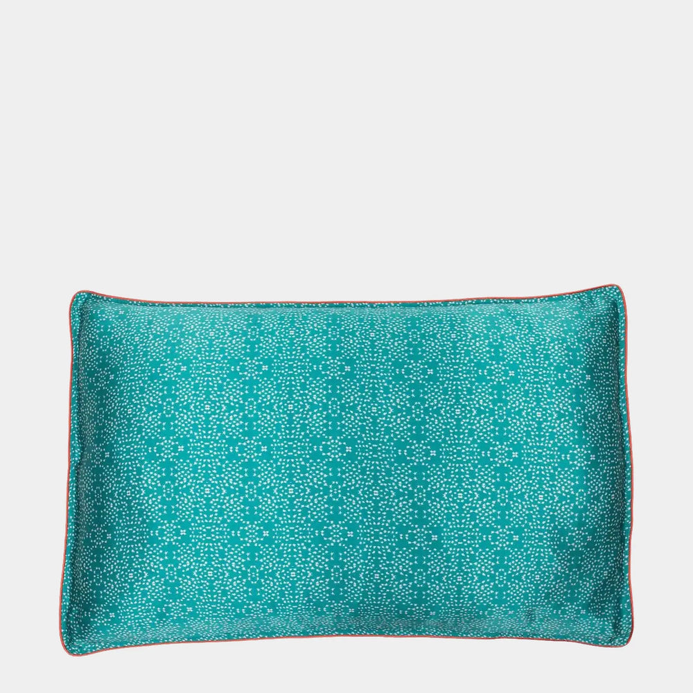 Silk Pillowcase / "Teal Stars" Jessica Russell Flint