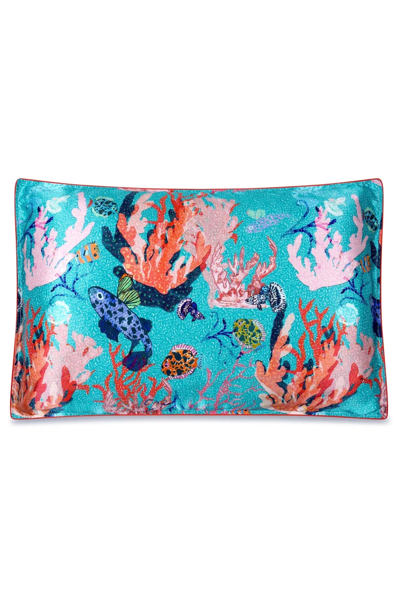 Silk Pillowcase / "Underwater Coral" Jessica Russell Flint