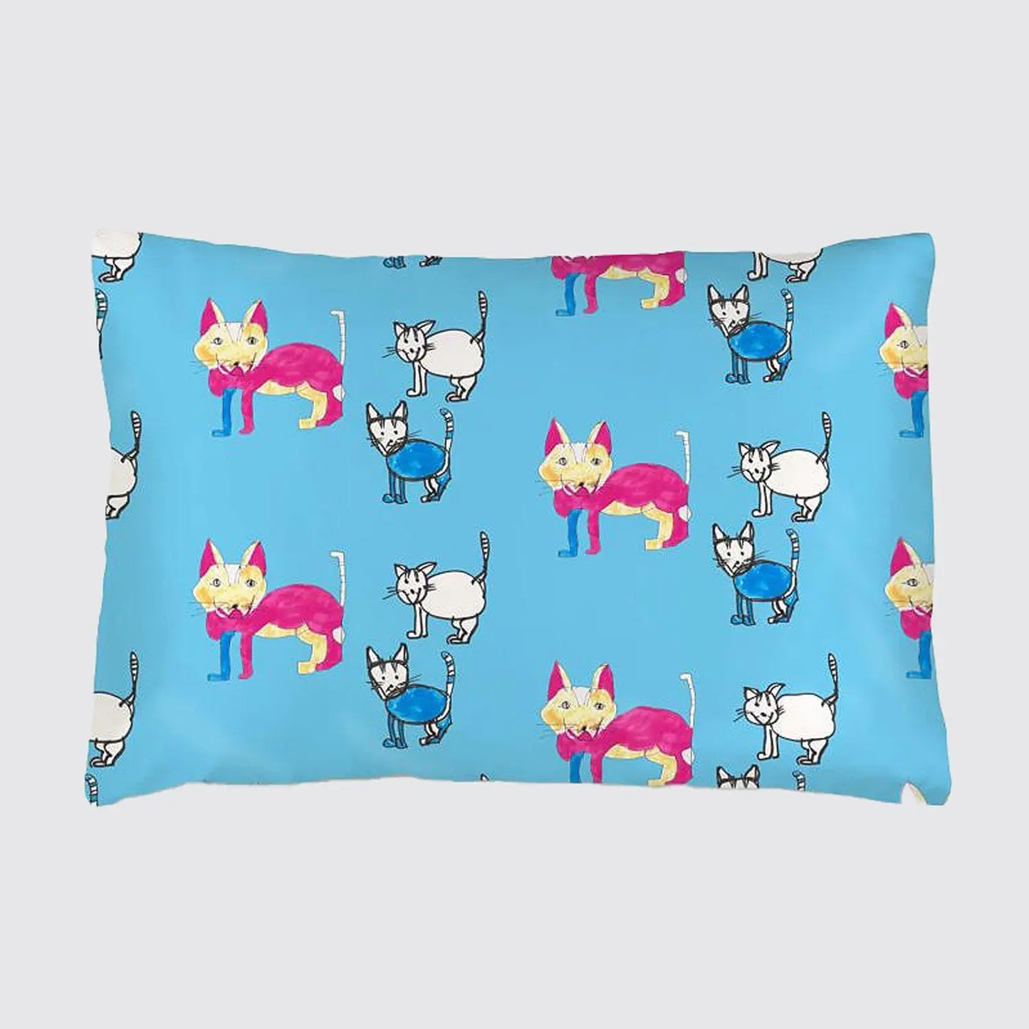 Silk Pillowcase for Children - Nilly the Cat Long Studio Design
