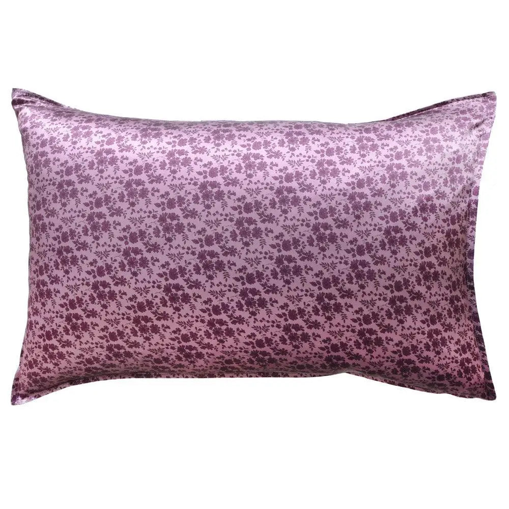 Silk Pillowcase made with Liberty Fabric CAPEL AUBERGINE Coco & Wolf