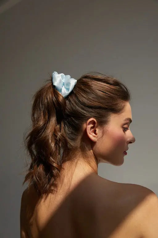 Silk Scrunchie 'Linda' Blues TEYA