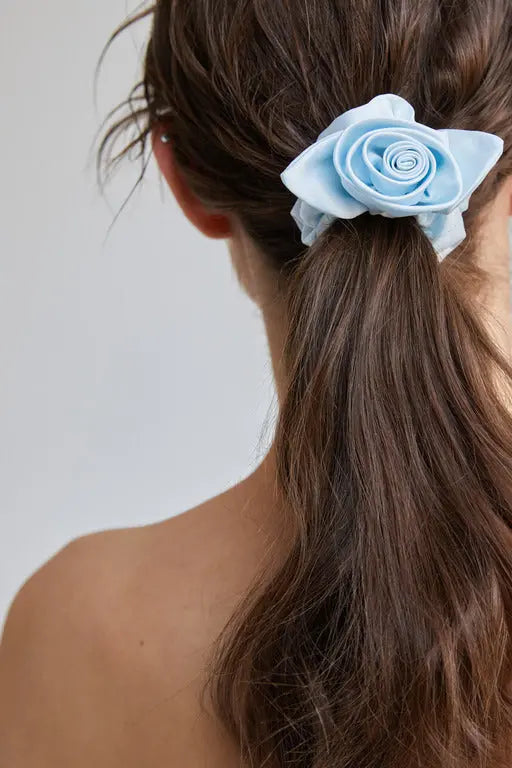 Silk Scrunchie 'Rosie-Blues' TEYA