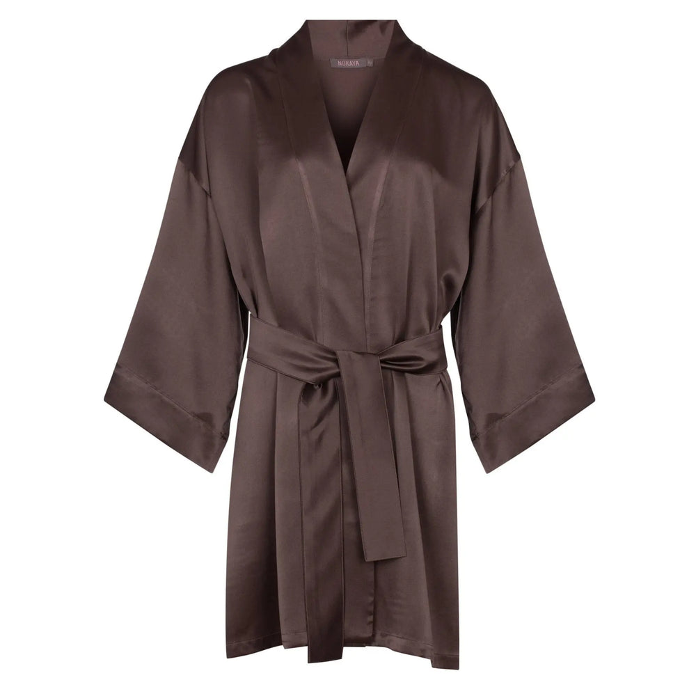 Silk Short Kimono-style Robe The Lady NOKAYA