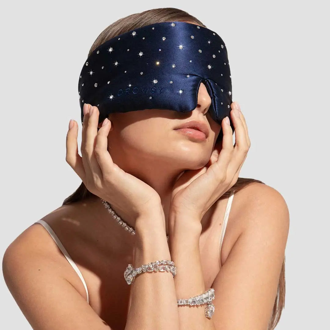 Silk Sleep Mask Crystals by Swarovski® drowsysleepco