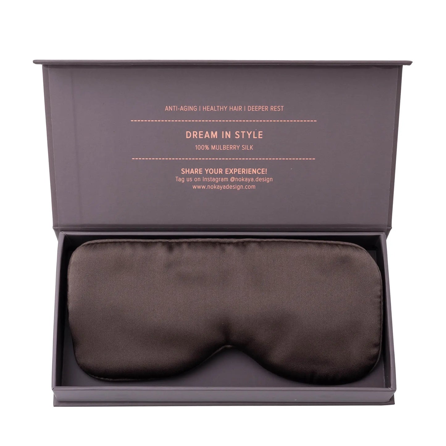 Silk Sleep Mask Future Brown NOKAYA